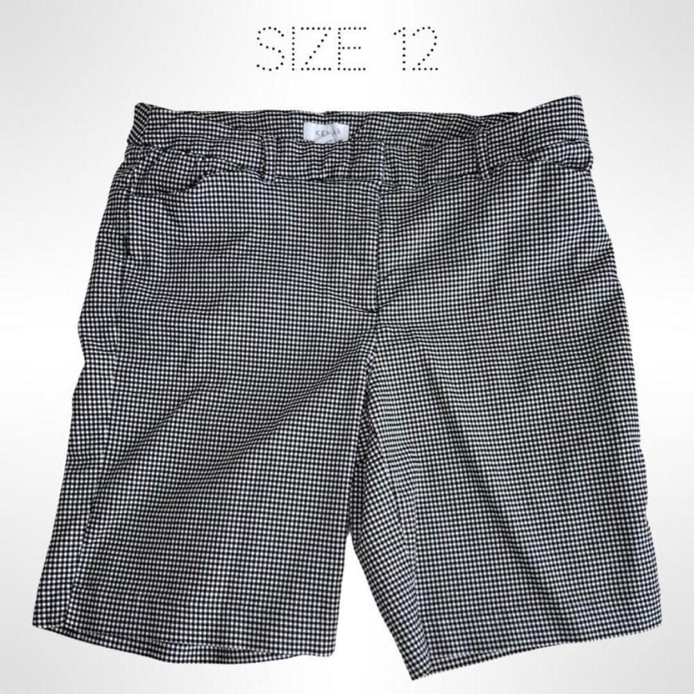 KENAR BLACK BUFFALO CHECK WOMEN SHORTS SIZE 12